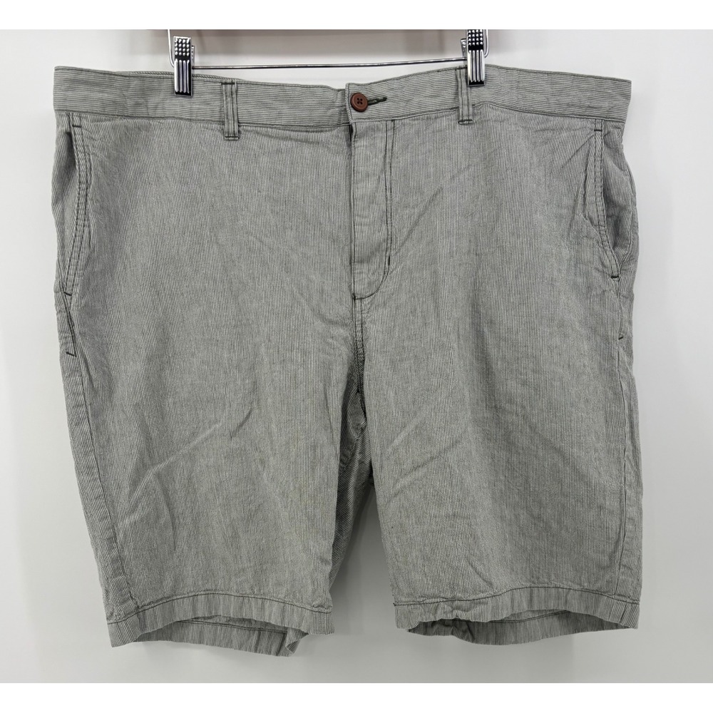 Tommy Bahama Linen Blend Shorts Mens 44 Gray Chino 10" Inseam